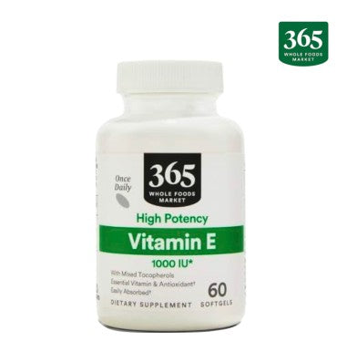 Vitamina E, alta potencia, 1000 IU. 60 caps.