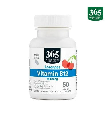 365 Whole Foods, Vitamina B12, 500 mcg. 12 lozenges.