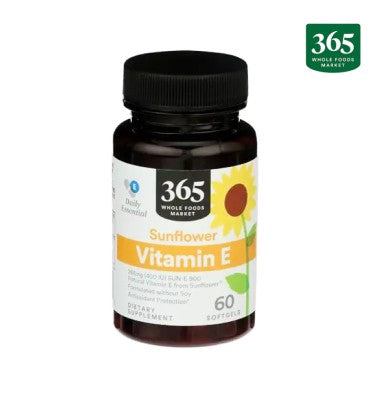 Vitamina E, Sunflower. 60 softgels.