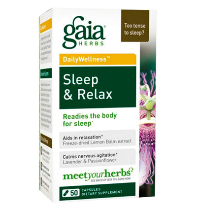 Gaia Herbs, Sleep and Relax. 50 Vcaps.