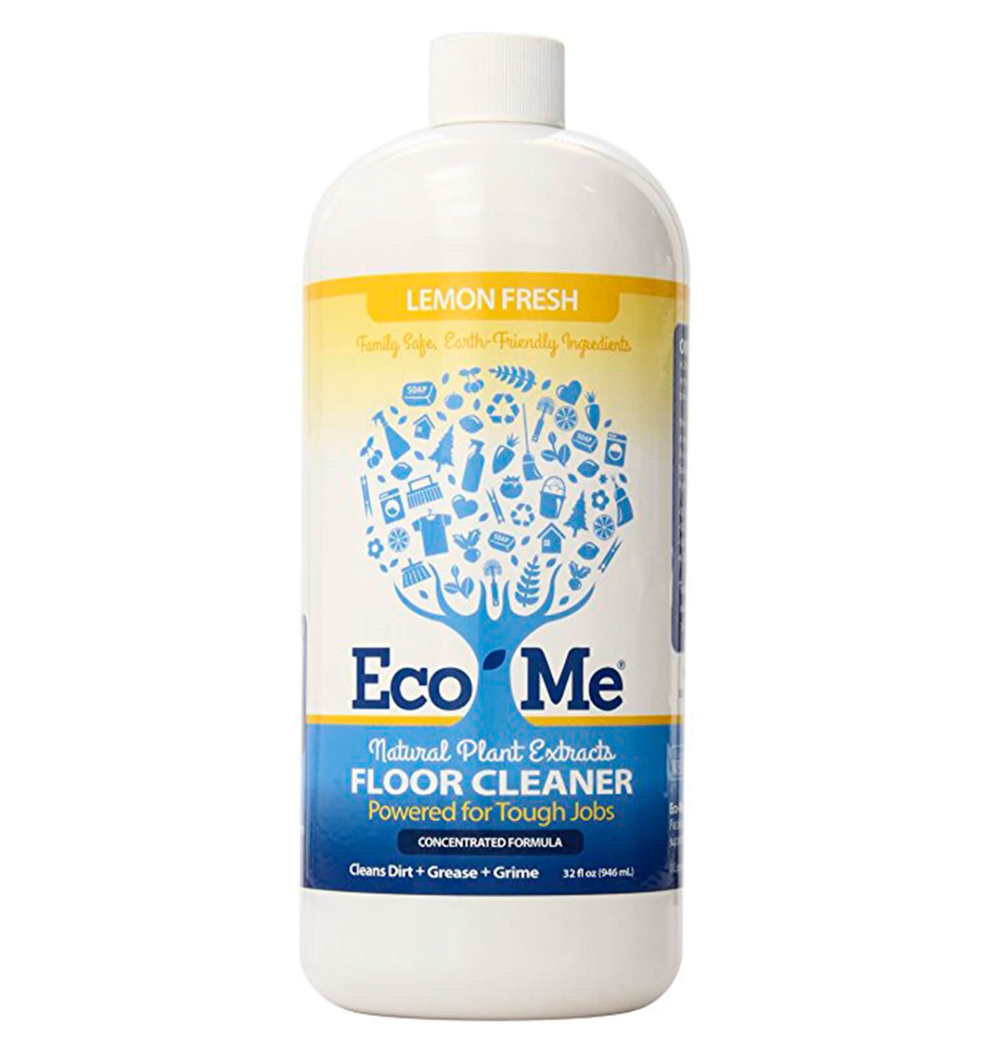 Limpiador de Piso Natural, Fresco Limón, 946 ml.