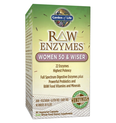 Garden of Life Enzimas para Mujeres +50 Años Raw. 90 Vcaps