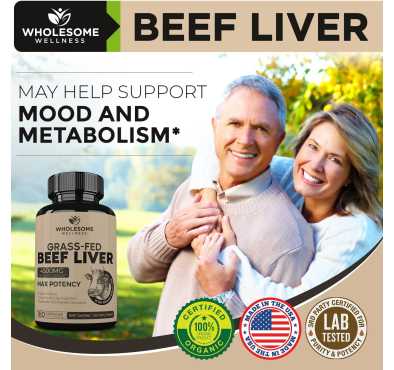 Hierro Natural de Hígado de Bovino Grass Fed, 180 caps