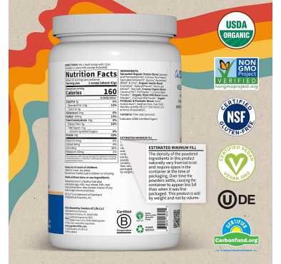 Garden of Life, Proteína de Avena Orgánica sabor Galleta Vainilla. 920 gr.