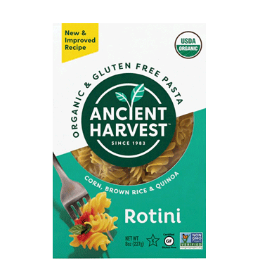 Organic Corn Brown Rice and Quinoa Rotini, 227 gr.