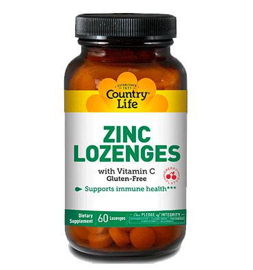 Zinc Lozenges con Vitamin C sabor Cereza, 60 Lozenges
