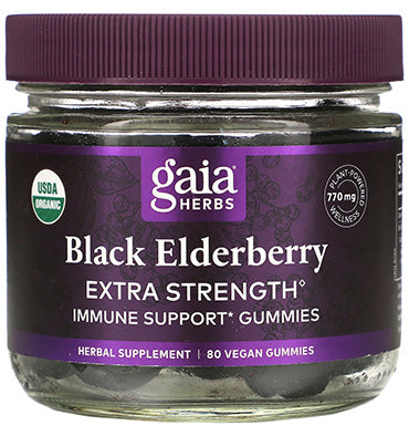 Gaia Herbs, Elderberries 12 g. 80 gomitas vegan