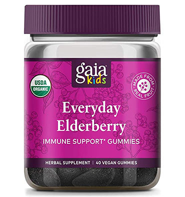 Gaia Herbs, Black Elderberry Kids. 40 Vegan Gummies
