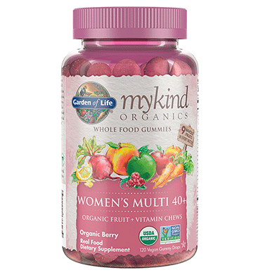 Garden of Life Organics, Multivitamínico para Mujer 40+, sabor Berry. 120 gomitas.