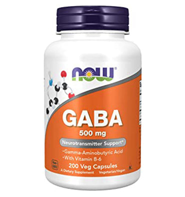 Gaba y Vitamina B6, Apoyo al Sistema Nervioso, 500 mg. 200 cáps veganas