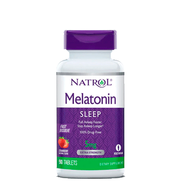 Melatonina de rápida disolución sabor Fresa 5 mg. 90 Tabs