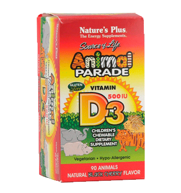 Vitamina D3, sabor Cereza, 500 IU.