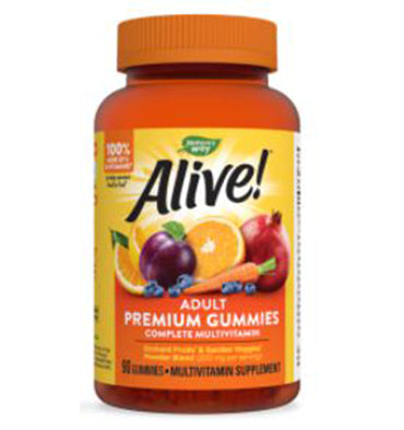 Alive Multi-Vitamin Adult Gummies Orchard Fruits, 90 Gummies