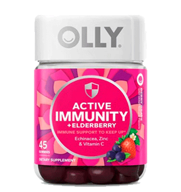 OLLY, Active Immunity + Elderberry Support Berry Brav, 45 Gummies