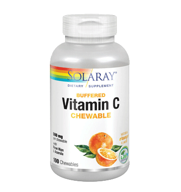 Vitamina C, masticable, sabor Naranja, 500 mg. 100 tabs.