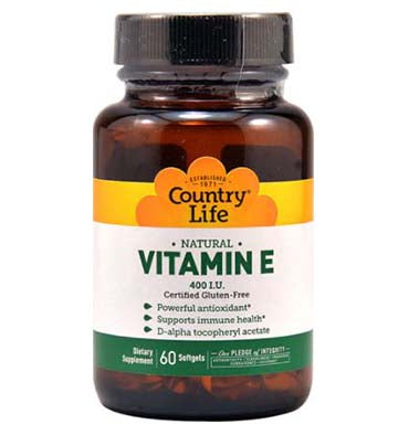 Vitamina E natural 400 IU. 60 Softgels