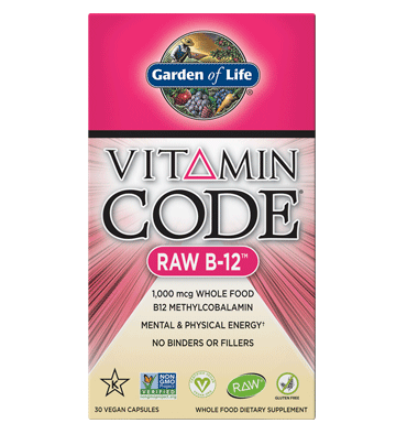 Vitamina B12 Raw Vegana. Energía Mental y Física. 30 cáps. Veganas