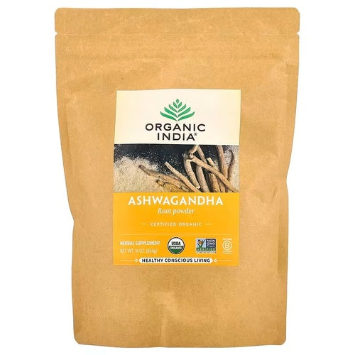 Organic India, Raíz de Ashwagandha Orgánica en polvo. 454 gr.