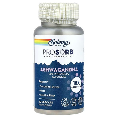 Solaray, Ashwagandha Prosorb. 30 Vcaps.