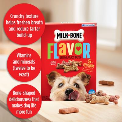 Galletas Flavor Snacks para perros pequeños, caja de 7 lb