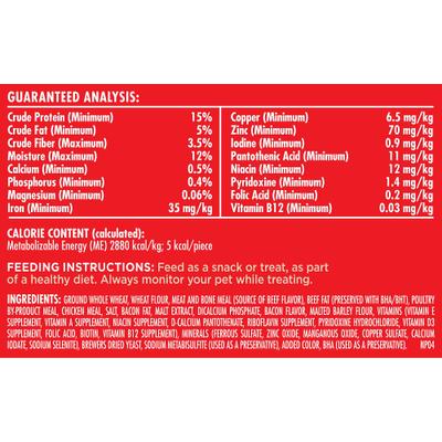 Mini's Flavor Snacks - Galletas para perros con sabor a carne, pollo y tocino, envase de 36 oz