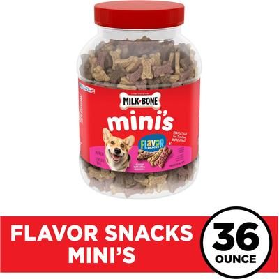 Mini's Flavor Snacks - Galletas para perros con sabor a carne, pollo y tocino, envase de 36 oz