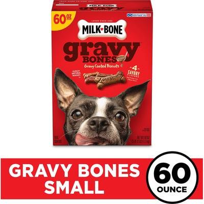 GravyBones Small Biscuit Dog Treats, 3.75-lb box