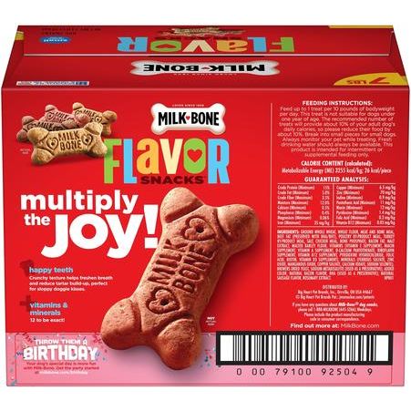 Galletas Flavor Snacks para perros pequeños, caja de 7 lb
