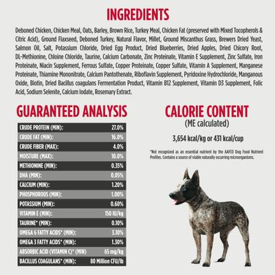Nulo, Frontrunner Puppy Ancient Grains Chicken, Oats & Turkey, Pollo + Avena + Pavo con DHA y Probióticos, Cachorros, 2.27 / 4.99 / 11.34 kg