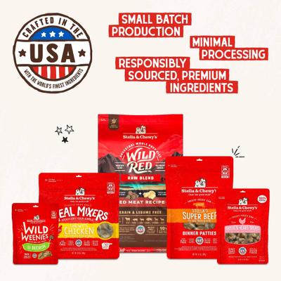 Stella & Chewy's, Raw Coated Kibble Wholesome Grains para perros, varios sabores, 1.59 / 9.98 kg