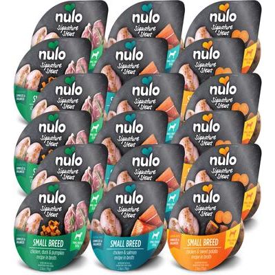 Nulo, Signature Stews Small Breed, alimento húmedo sin granos para perros de raza pequeña, varios sabores, 79 g × 24 tazas