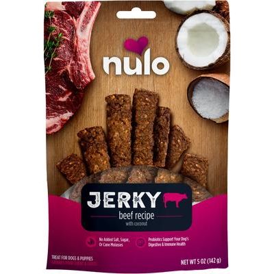 Nulo, Premium Jerky Strips, premios sin granos con probiótico BC30 para perros, varios sabores, 142 g