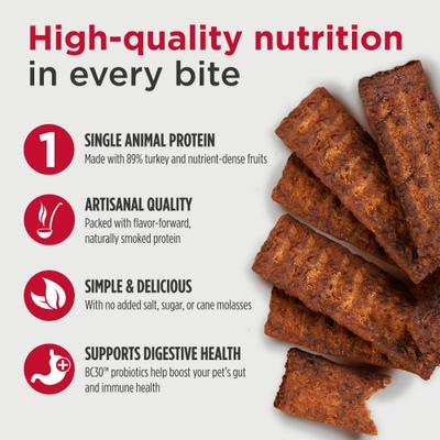 Nulo, Premium Jerky Strips, premios sin granos con probiótico BC30 para perros, varios sabores, 142 g