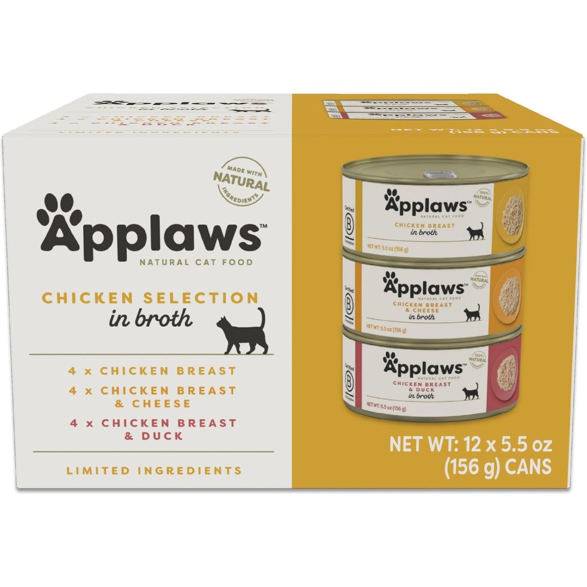 Alimento Húmedo, Pollo Selection en Broth. 156 g, caja de 12. - Applaws
