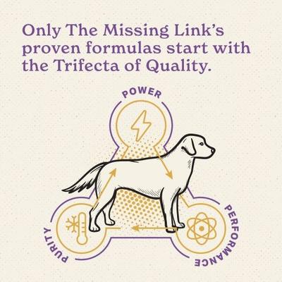 The Missing Link, Senior Supplement for Dogs, glucosamina + mejillón de labios verdes + omegas + probióticos, 454 g.