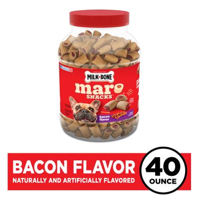 Premios para perros MaroSnacks con sabor a tocino, envase de 40 oz