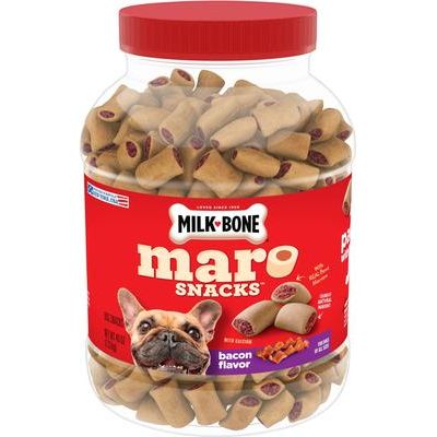 Premios para perros MaroSnacks con sabor a tocino, envase de 40 oz