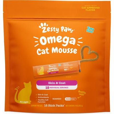 Mousse Omega para Piel y Pelaje de Gatos sabor Atún 18 unidades
