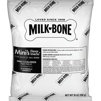 Mini's Flavor Snacks - Galletas para perros con sabor a carne, pollo y tocino, envase de 36 oz