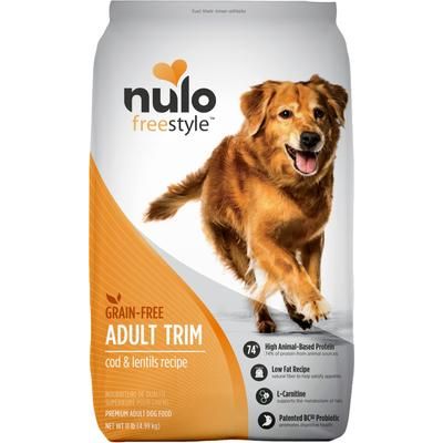 Nulo, FreeStyle Adult Trim Cod & Lentils, Bacalao + Lentejas + L-Carnitina para Control de Peso, Perros Adultos, 2.72 / 4.99 / 11.79 kg