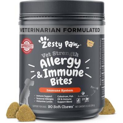 Vet Strength Allergy & Immune Bites con Aceite de Pescado para Perros 90 chews