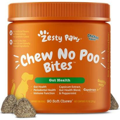 Chew No Poo Bites Digestivos para Coprofagia de Perros sabor Pollo 3 presentaciones