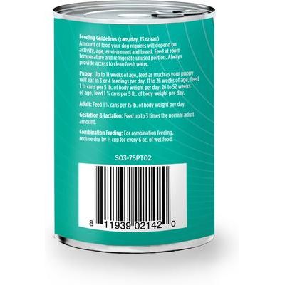 Nulo, FreeStyle Paté Puppy Turkey, Cod & Sweet Potato, Pavo + Bacalao + Camote con DHA, Sin Granos, Cachorros, 369 g × 12 latas