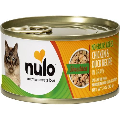 Nulo, FreeStyle Shredded Turkey & Halibut, Pavo + Fletán Desmenuzados en Salsa, Sin Granos, Gatos y Gatitos, 85 g × 24 latas