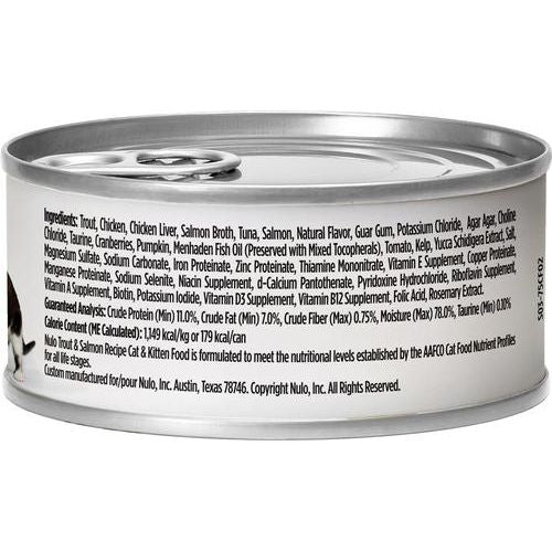 Nulo, FreeStyle Paté Trout & Salmon, Trucha + Salmón, Sin Granos, Gatos y Gatitos, 156 g × 24 latas