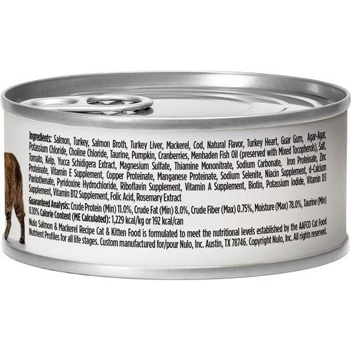 Nulo, FreeStyle Paté Salmon & Mackerel, Salmón + Caballa, Sin Granos, Gatos y Gatitos, 156 g × 24 / 354 g × 12 latas