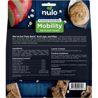 Nulo, Functional Granola Bars, premios funcionales para perros, varios sabores, 283 g