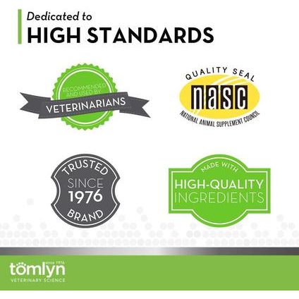 Tomlyn, Laxatone Hairball Remedy Chews, Psyllium + Biotin + Zinc + Omega-3, sabor Pollo, 60 masticables.