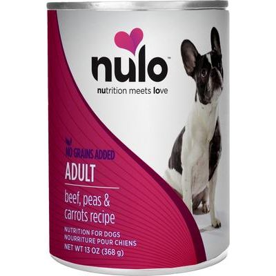 Nulo, FreeStyle Paté Beef, Peas & Carrots, Res + Chícharos + Zanahoria, Sin Granos, Perros Adultos, 369 g × 12 latas