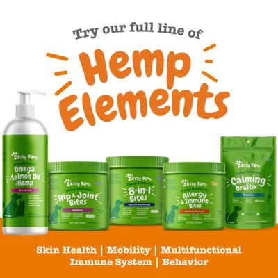 Aceite Omega Salmon Oil Hemp Elements para Piel y Pelaje de Perros y Gatos 2 presentaciones